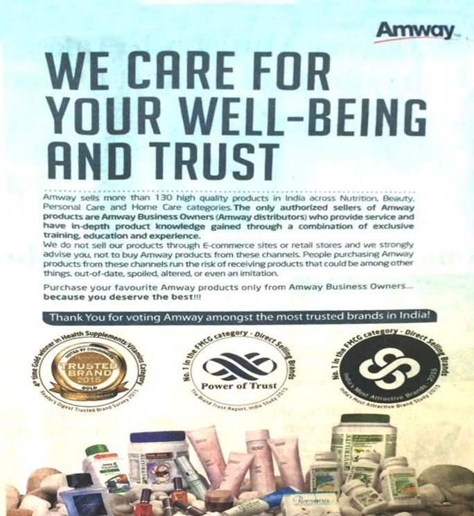 Amway, Press advertising