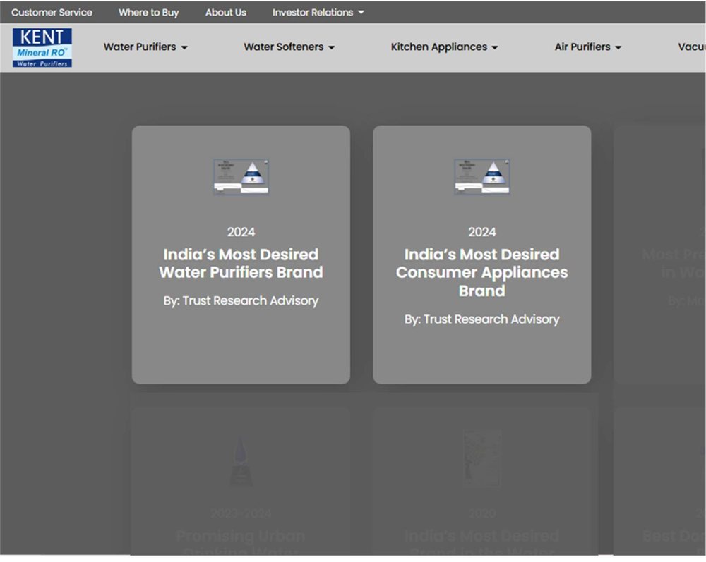 Kent RO, Website